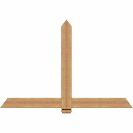 Ekena Millwork Eugene Smooth Timber Gable Bracket, Western Red Cedar, 72"W x 48"H x 1 1/2"D x 5 1/2"F, 16/12 Pitch GBW072X48X0206EUG00SWR